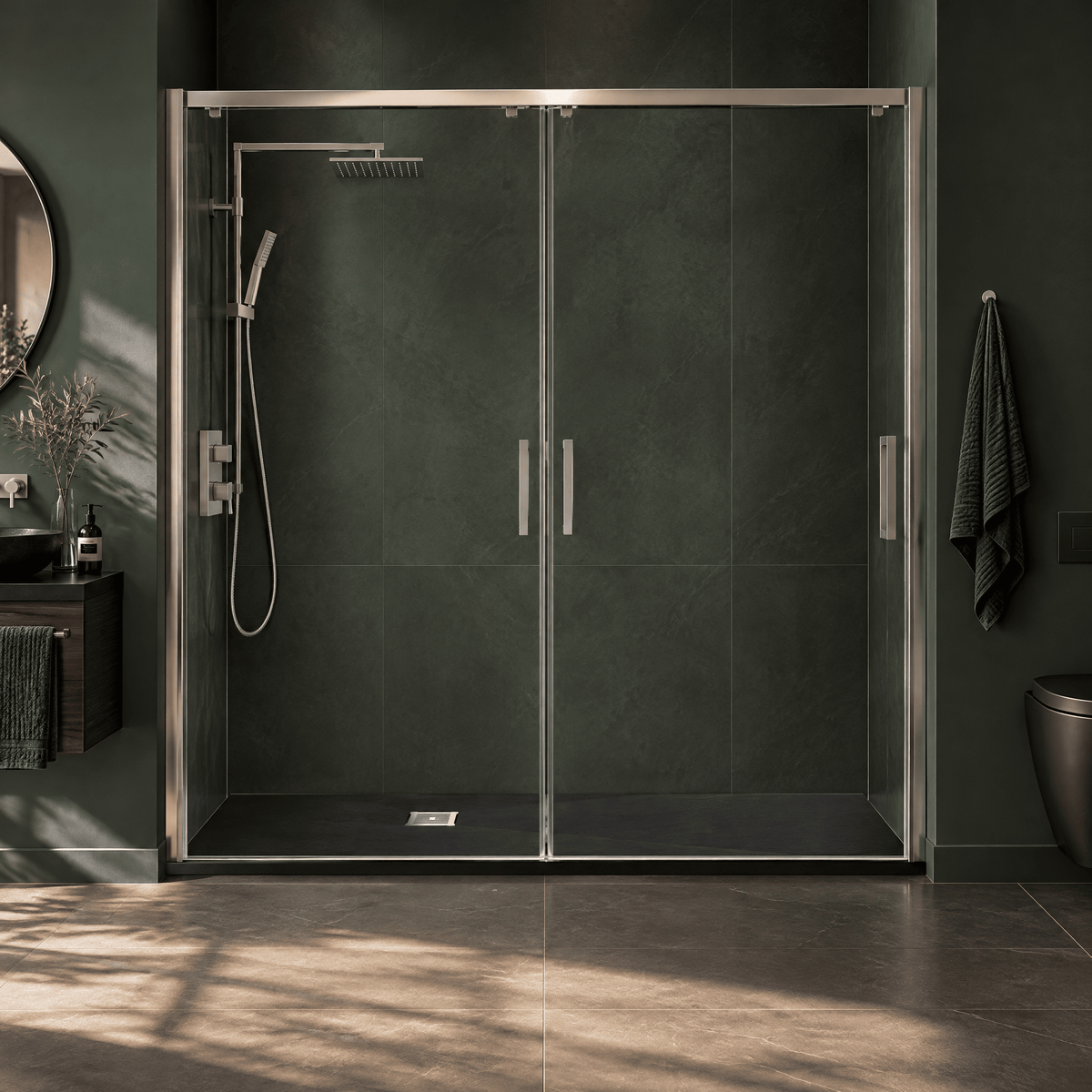 [BELT91061] Balterley Shower Tray Premium Slimline Rectangular - Multiple Sizes and Finishes - Lifestyle 1