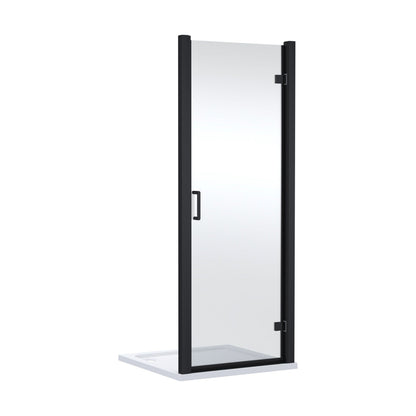 [BELUHD80BP-E8] Ellenhall 8mm Toughened Safety Glass Hinged Shower Door, 1900mm Height - Choice of Size and Finish - Cutout