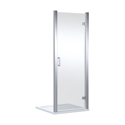 [BELUHD90-E8] Ellenhall 8mm Toughened Safety Glass Hinged Shower Door, 1900mm Height - Choice of Size and Finish - Cutout