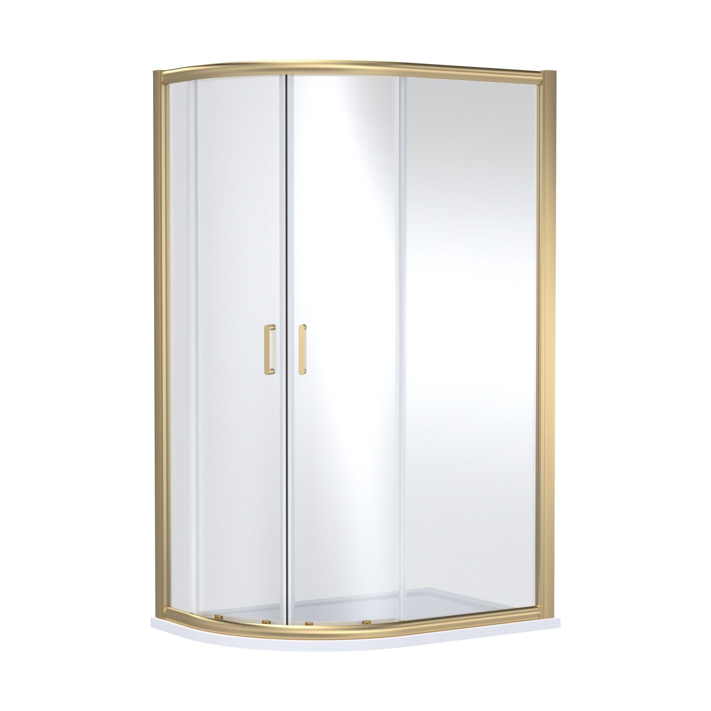 [BELUQ128BB-E8] Ellenhall 8mm Glass Offset Quadrant Shower Enclosure, 1900mm Height - Choice of Colour - Cutout