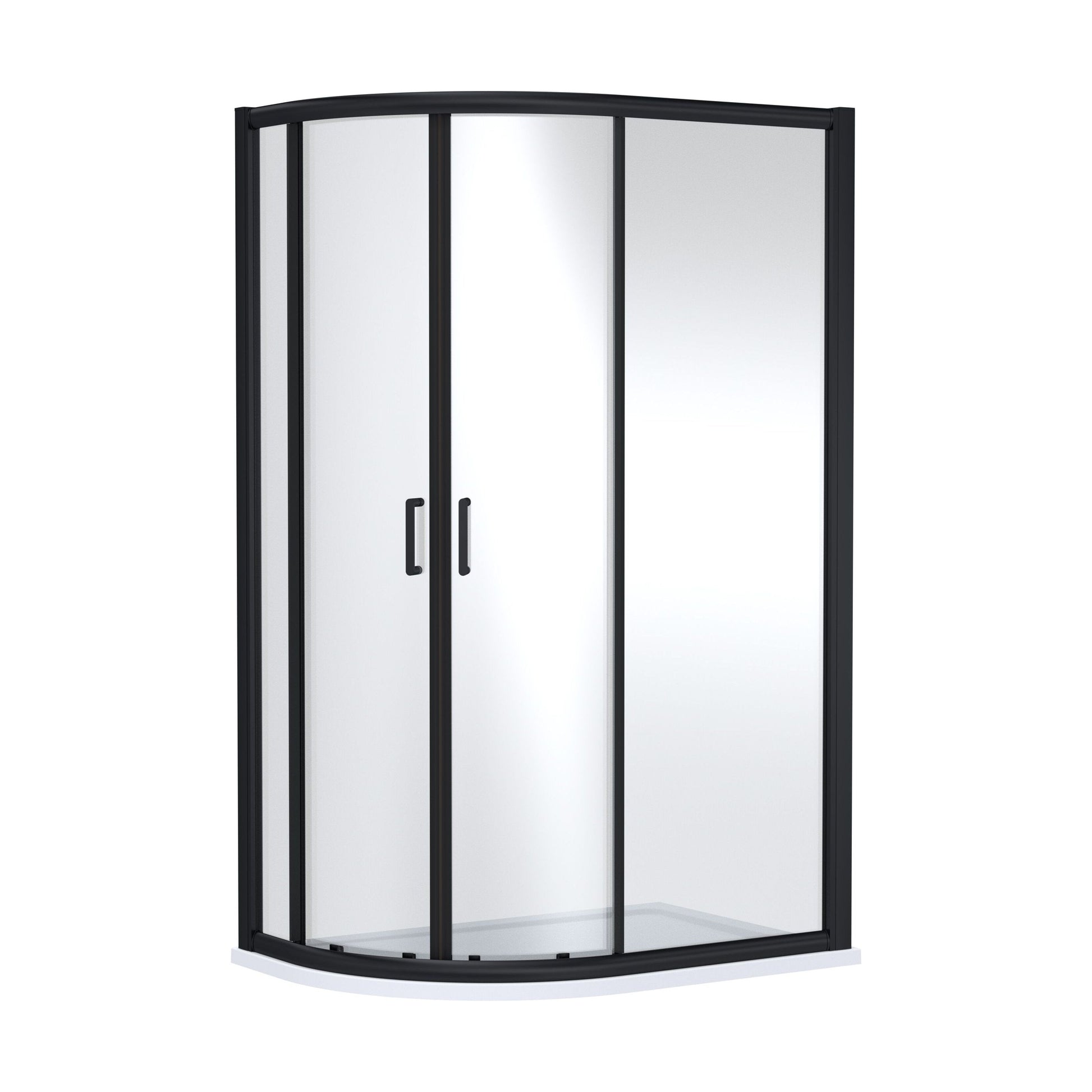 [BELUQ128BP-E8] Ellenhall 8mm Glass Offset Quadrant Shower Enclosure, 1900mm Height - Choice of Colour - Cutout