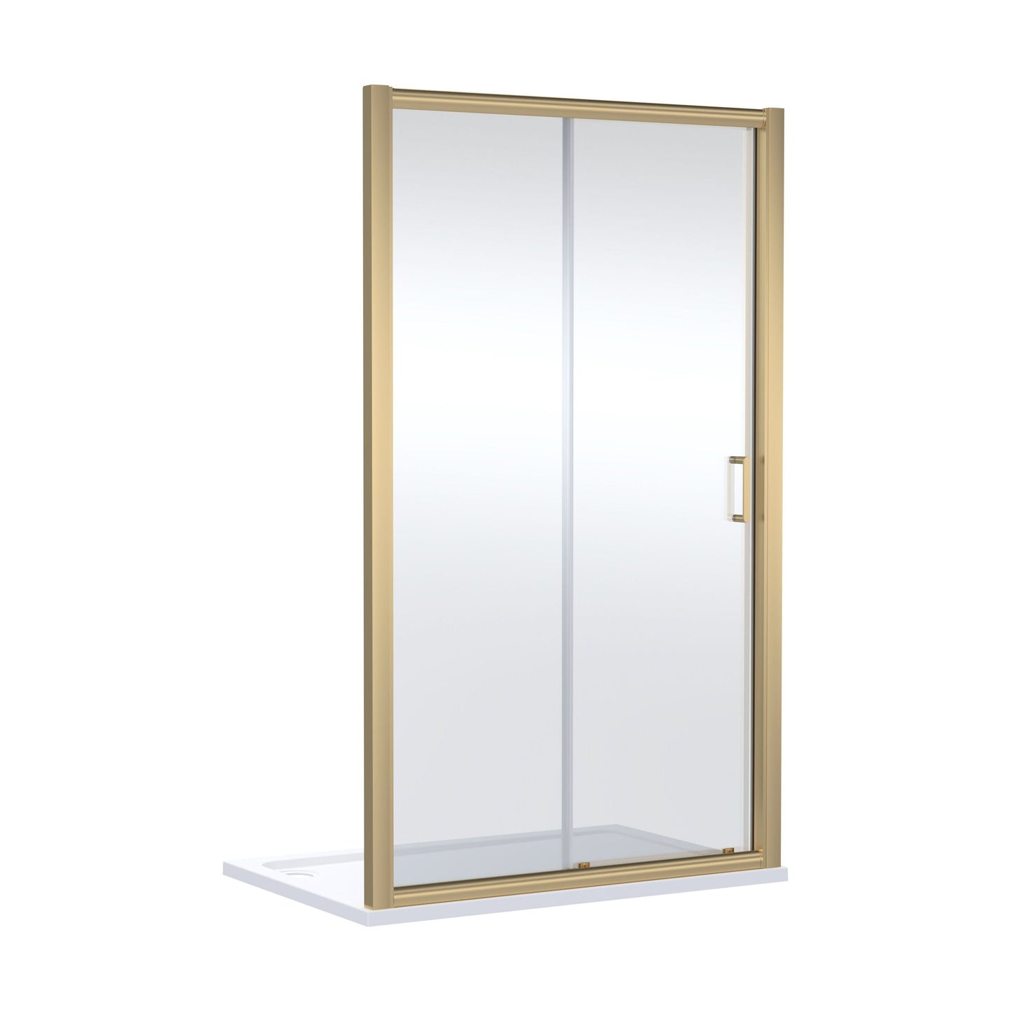 [BELUSL12BB-E8] Ellenhall 8mm Toughened Safety Glass Sliding Shower Door, 1900mm Height - Choice of Size and Finish - Cutout