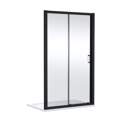 [BELUSL17BP-E8] Ellenhall 8mm Toughened Safety Glass Sliding Shower Door, 1900mm Height - Choice of Size and Finish - Cutout