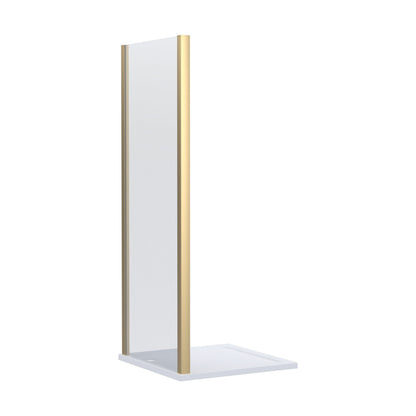 [BELUSP80BB-E8] Ellenhall 8mm Toughened Safety Glass Shower Side Panel, 1900mm Height - Choice of Size and Finish - Cutout
