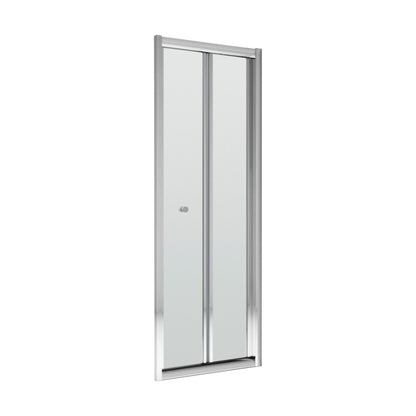 [BERUBD70] 4mm Toughened Safety Glass Reversible Bi-Fold Shower Door - 700mm - Chrome - Cutout