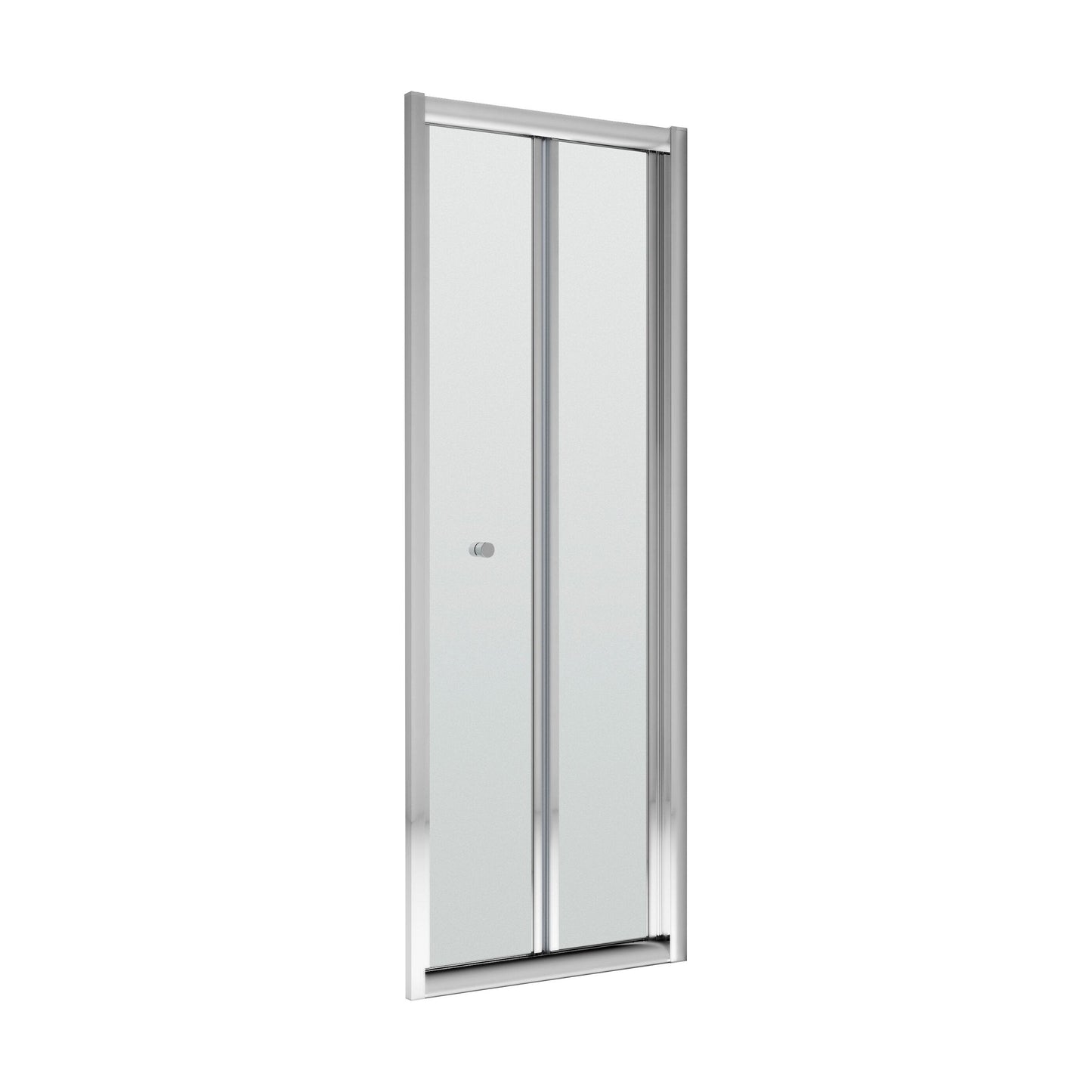 [BERUBD90] 4mm Toughened Safety Glass Reversible Bi-Fold Shower Door - 900mm - Chrome - Cutout