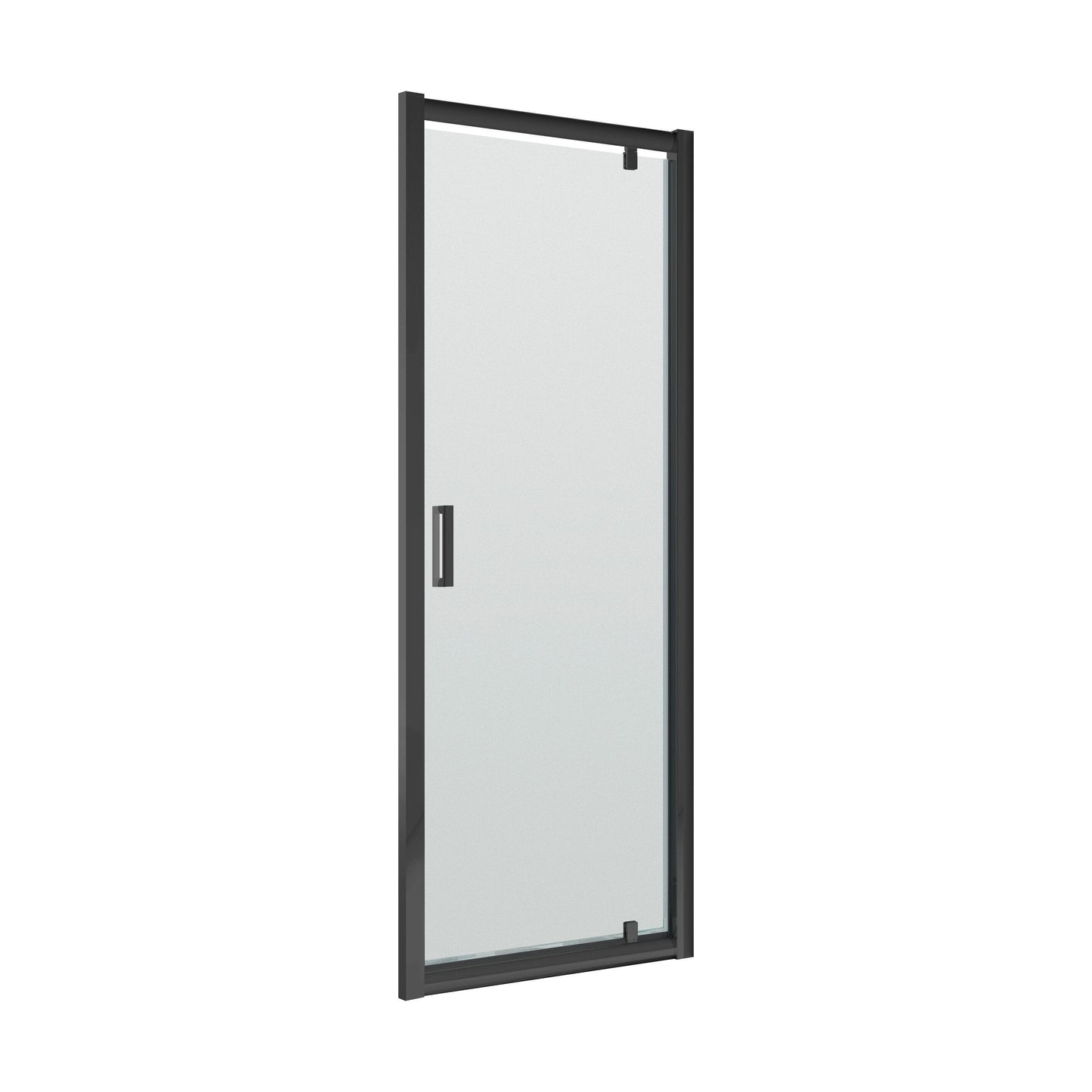 [BERUPD90BP] 6mm Toughened Safety Glass Reversible Pivot Shower Door - 900mm - Black - Cutout
