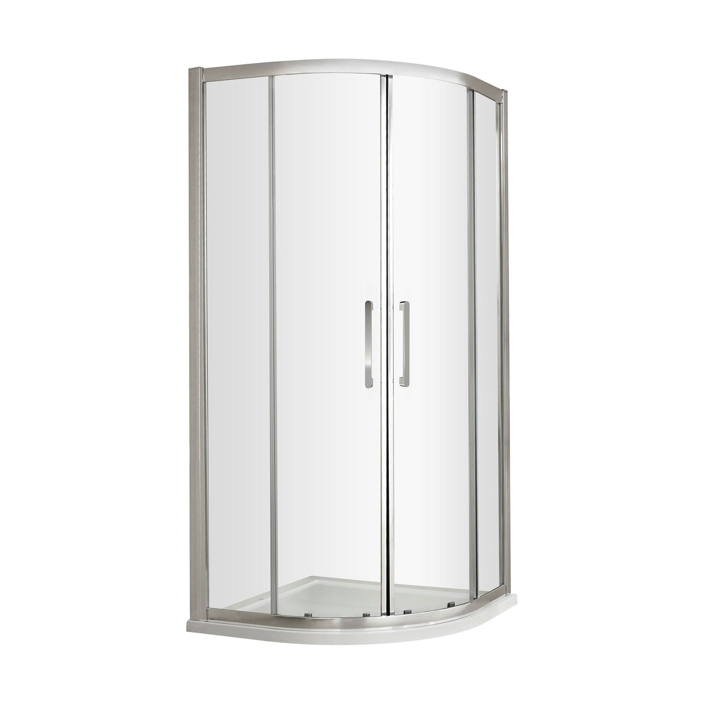 [BESO100H4] Balterley Sonic 1000mm Quadrant Shower Enclosure with 8mm Glass, Bar Handle & Easyfit Assembly System - Chrome - Cutout