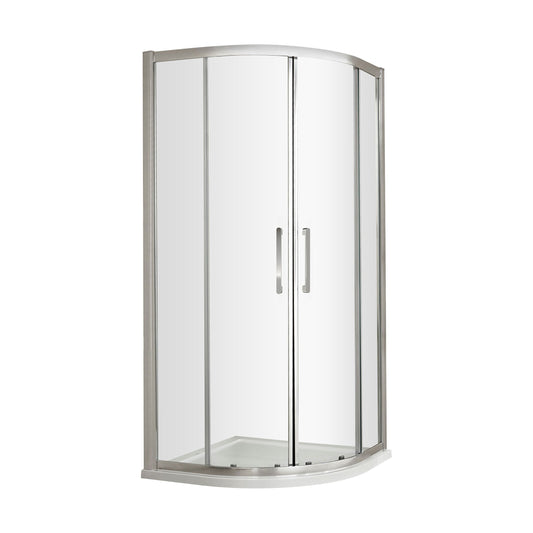 [BESO100H4] Balterley Sonic 1000mm Quadrant Shower Enclosure with 8mm Glass, Bar Handle & Easyfit Assembly System - Chrome - Cutout