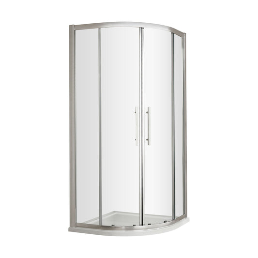 [BESO800] Balterley Sonic 800mm Quadrant Shower Enclosure with 8mm Glass, Bar Handle & Easyfit Assembly System - Chrome - Cutout