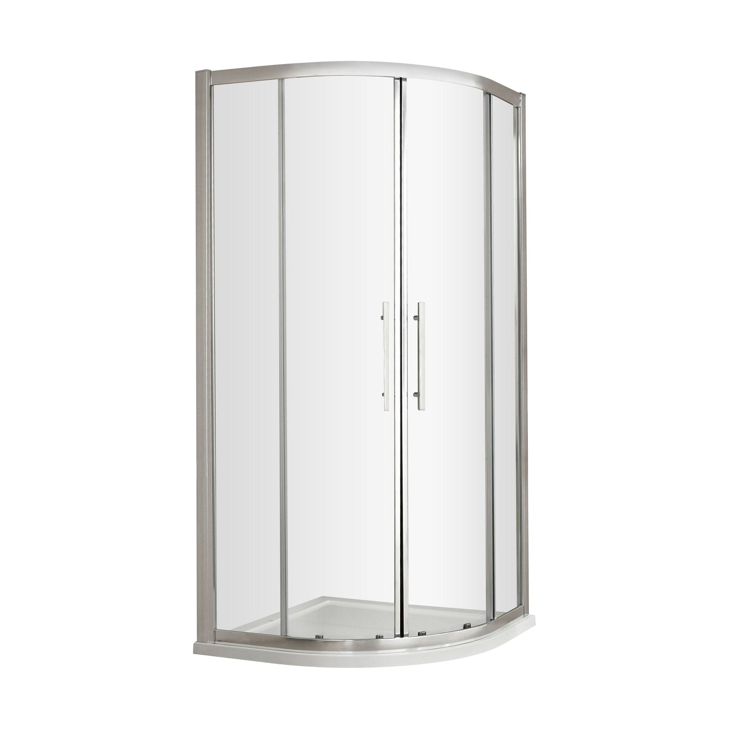 [BESO900] Balterley Sonic 900mm Shower Side Panel with 8mm Toughened Safety Glass and Easyfit Assembly System - Chrome - Cutout
