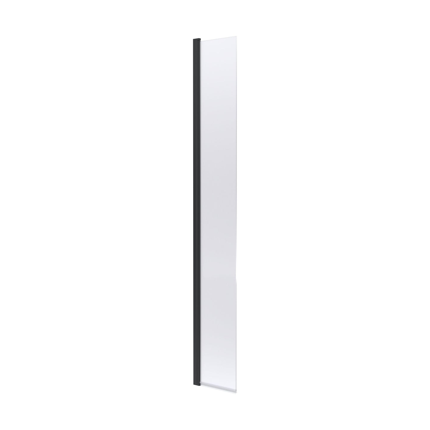 [BESOBP30HC] Balterley Contemporary Bathroom 8mm Glass Hinged Flipper Return Screen, Matt Black, 1950 x 322 x 27mm - Cutout