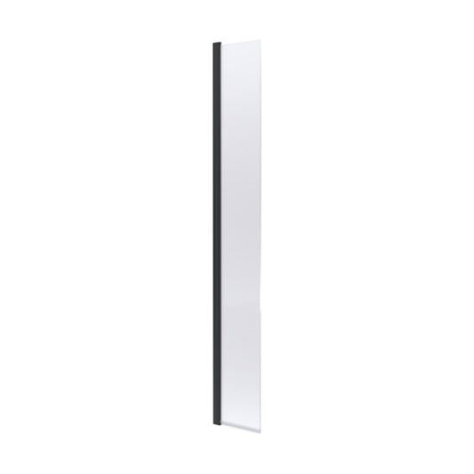 [BESOBP30HC] Balterley Contemporary Bathroom 8mm Glass Hinged Flipper Return Screen, Matt Black, 1950 x 322 x 27mm - Cutout