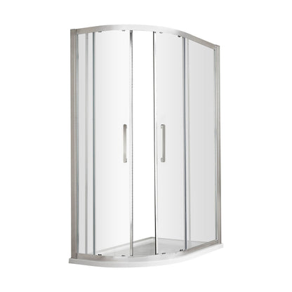 [BESOQ108H4] Sonic 8mm Toughened Safety Glass Offset Quadrant Shower Enclosure - Multiple Sizes Available - Cutout