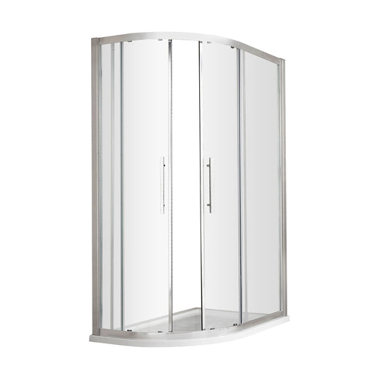 [BESOQ108] Sonic 8mm Toughened Safety Glass Offset Quadrant Shower Enclosure - Multiple Sizes Available - Cutout