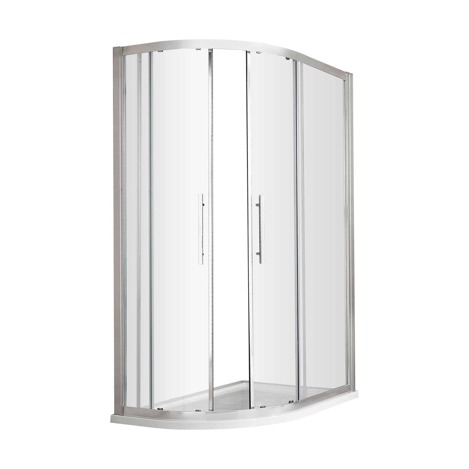 [BESOQ128] Sonic 8mm Toughened Safety Glass Offset Quadrant Shower Enclosure - Multiple Sizes Available - Cutout