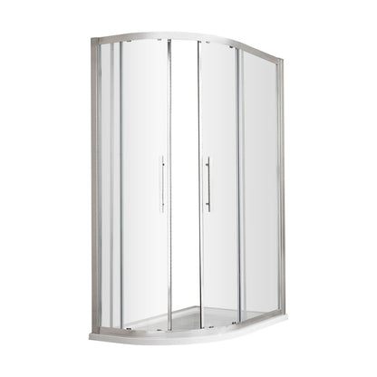 [BESOQ129] Sonic 8mm Toughened Safety Glass Offset Quadrant Shower Enclosure - Multiple Sizes Available - Cutout