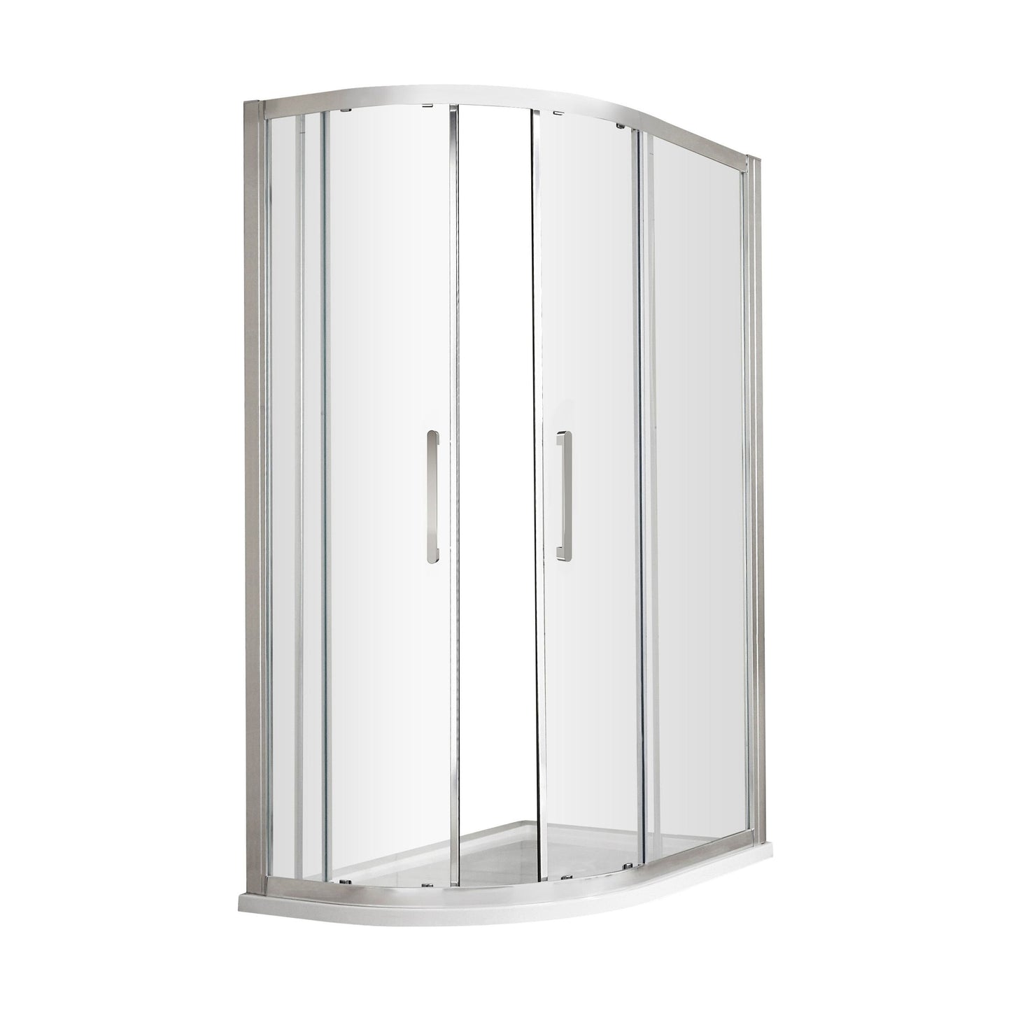 [BESOQ908H4] Sonic 8mm Toughened Safety Glass Offset Quadrant Shower Enclosure - Multiple Sizes Available - Cutout