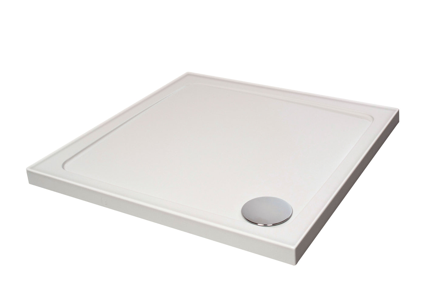 [BET2504U] Stone Tray 900x900 Incl Upstands White - Cutout