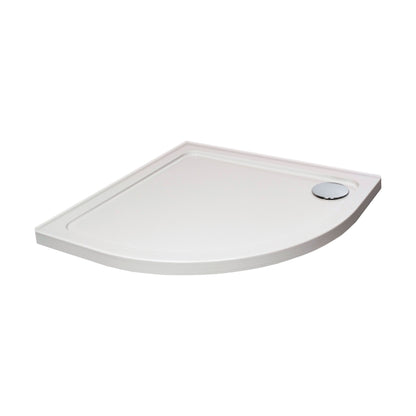 [BET2520U] White Quadrant Stone Shower Tray with Corner Waste Position with Upstands - 900 x 900 mm - Balterley - Cutout