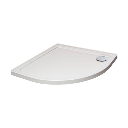 [BET2520U] White Quadrant Stone Shower Tray with Corner Waste Position with Upstands - 900 x 900 mm - Balterley - Cutout