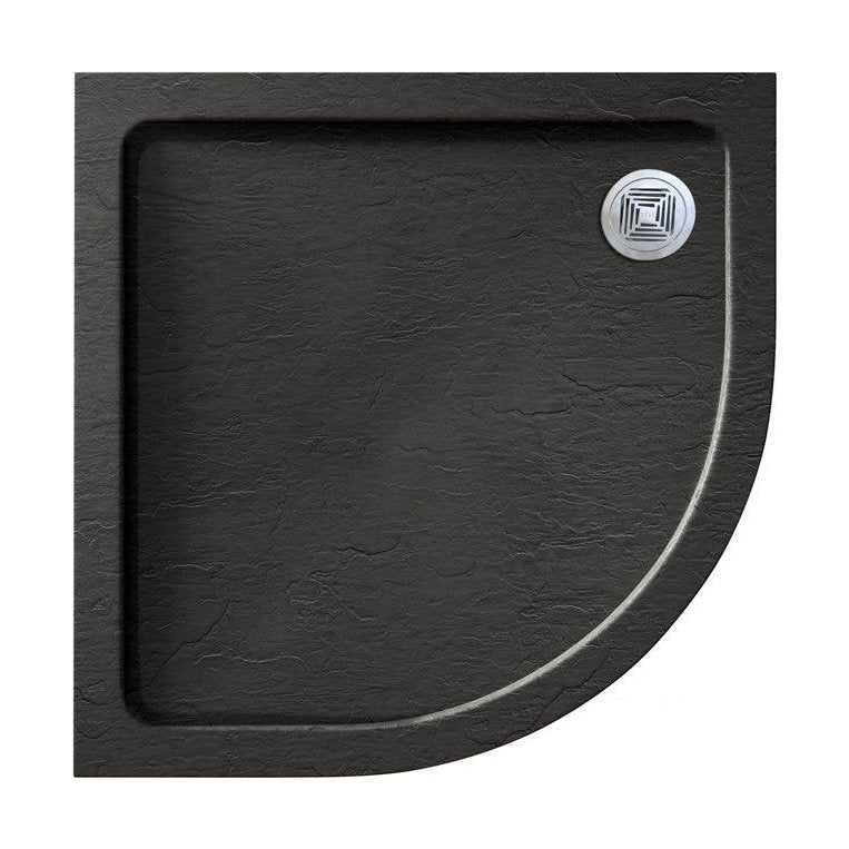 [BETAQS8080QBLK] Black Quadrant Resin Shower Tray - Choice of Size - Cutout