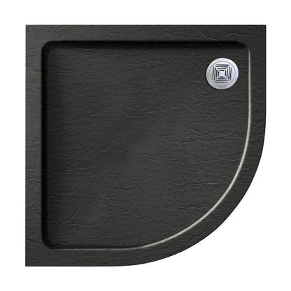 [BETAQS8080QBLK] Black Quadrant Resin Shower Tray - Choice of Size - Cutout