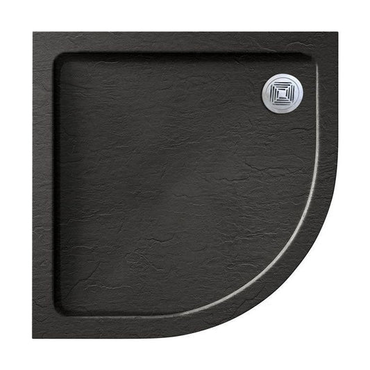 [BETAQS8080QBLK] Black Quadrant Resin Shower Tray - Choice of Size - Cutout