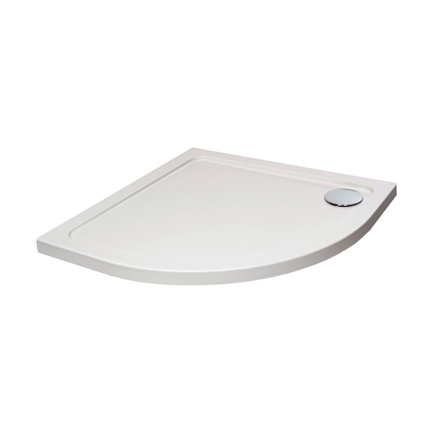 [BETASP1010Q] White Quadrant Stone Slip Resistant Shower Tray - 1000 x 1000mm - Balterley - Cutout