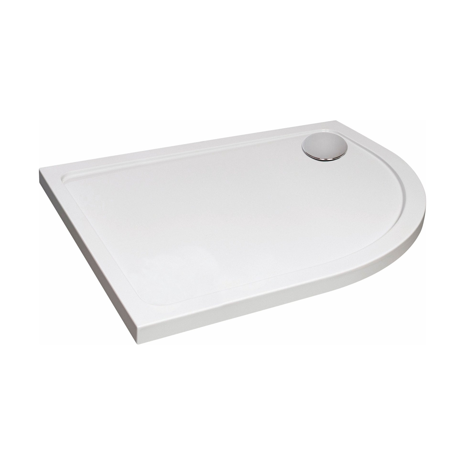 [BETASP1290QR] Bathroom Offset Quadrant Shower Tray, Anti-Slip - Choice of Size and Orientation - Cutout