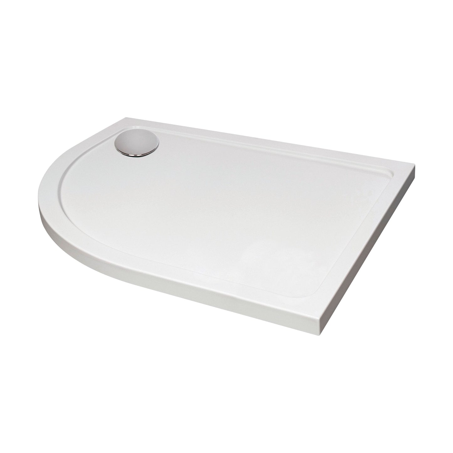 [BETASP9076QL] Bathroom Offset Quadrant Shower Tray, Anti-Slip - Choice of Size and Orientation - Cutout