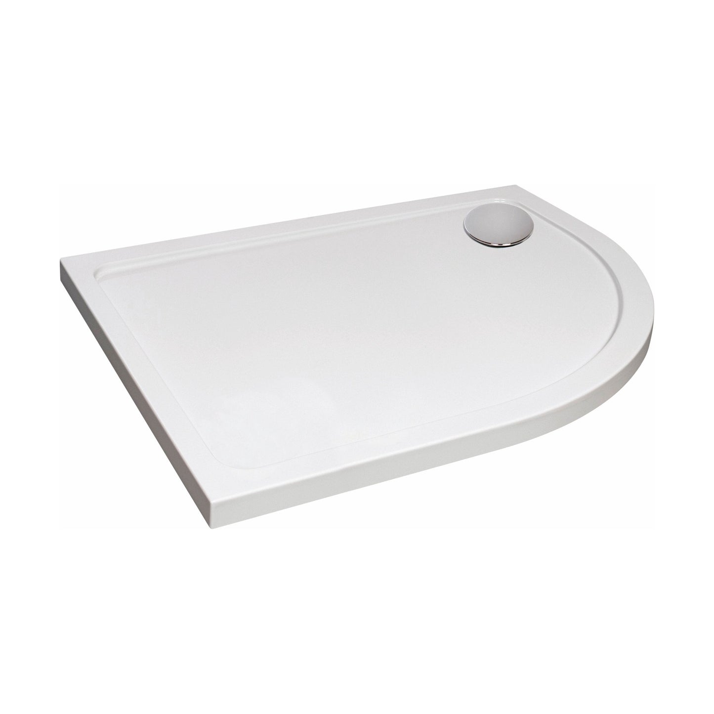 [BETASP9076QR] Bathroom Offset Quadrant Shower Tray, Anti-Slip - Choice of Size and Orientation - Cutout