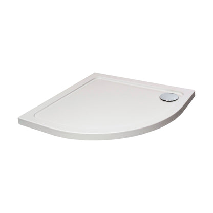 [BETASP9090Q] White Quadrant Stone Slip Resistant Shower Tray with Corner Waste Position - 900 x 900mm - Balterley - Cutout