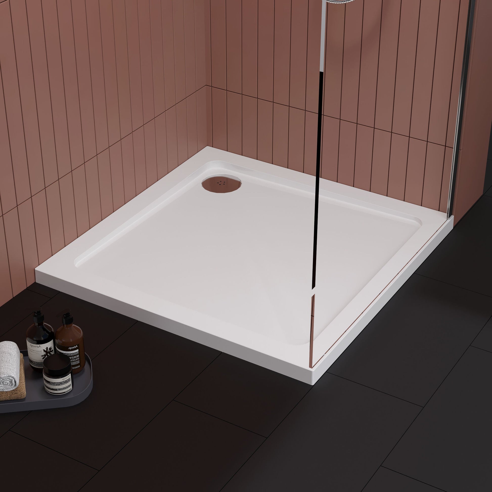 [BETR006] Balterley Shower Tray Modern Square, 40mm Profile - Choice of Size and Colour - Lifestyle 1