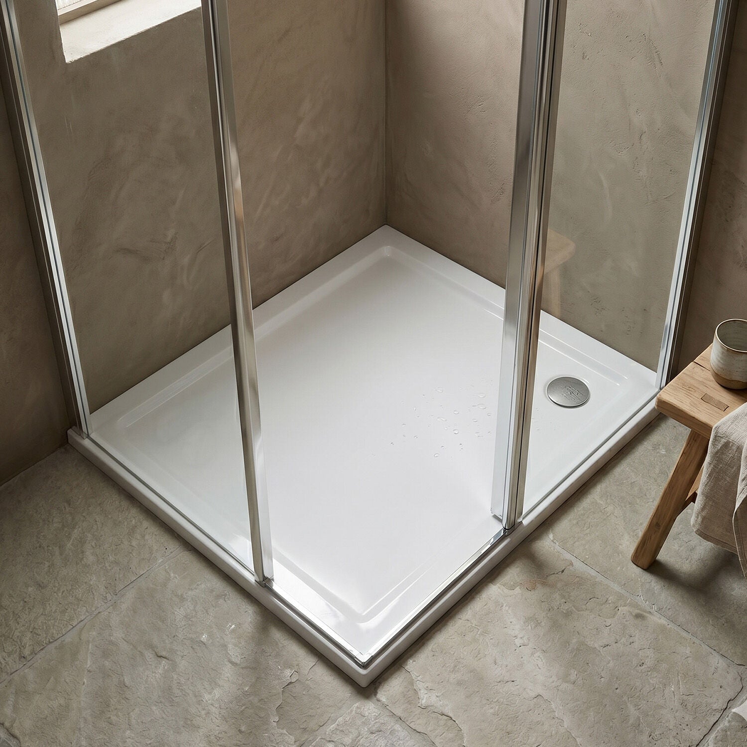 [BETR008] Premium Rectangular Shower Tray, 40mm Profile, White - Choice of Size - Silo