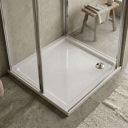 [BETR012] Premium Rectangular Shower Tray, 40mm Profile, White - Choice of Size - Silo