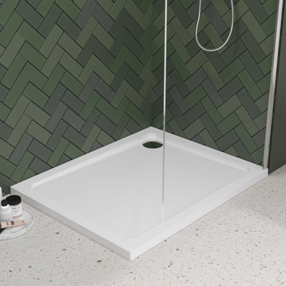 [BETR013] Balterley Shower Tray Modern Rectangular 40mm Profile Slimline, White or Grey - Multiple Sizes Available - Lifestyle 1