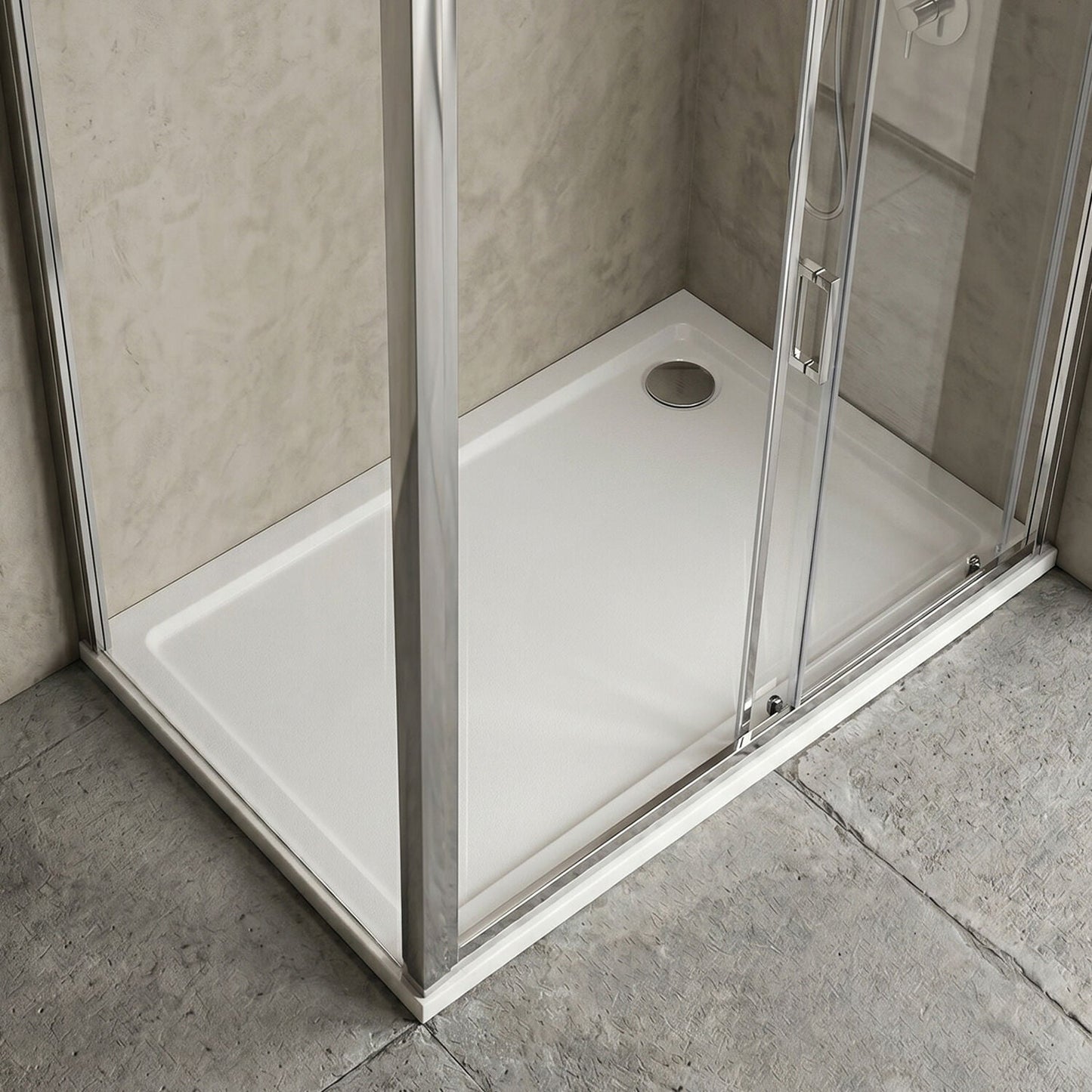 [BETR016] Balterley Shower Tray Modern Rectangular 40mm Profile Slimline, White or Grey - Multiple Sizes Available - Silo