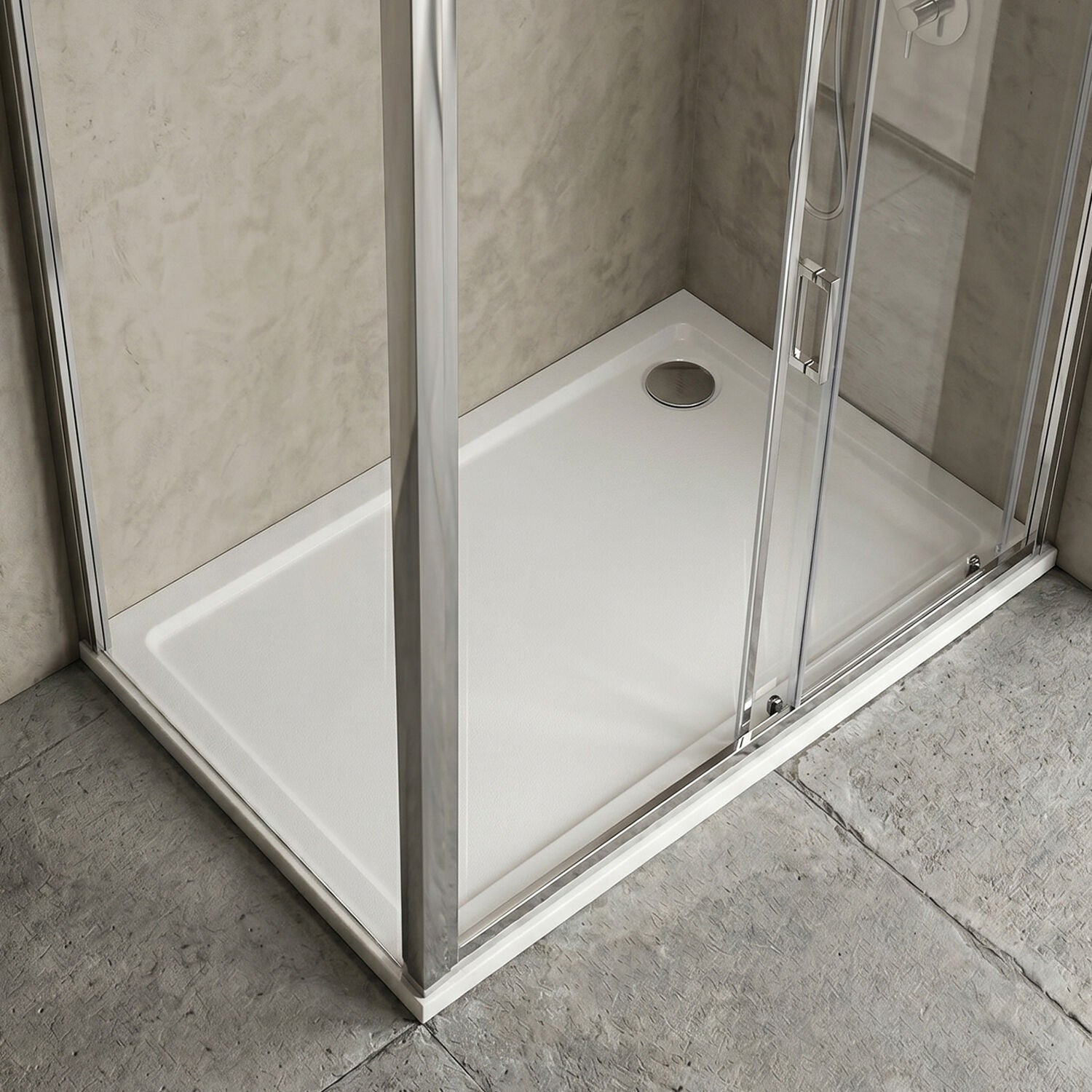 [BETR016] Balterley Shower Tray Modern Rectangular 40mm Profile Slimline, White or Grey - Multiple Sizes Available - Silo