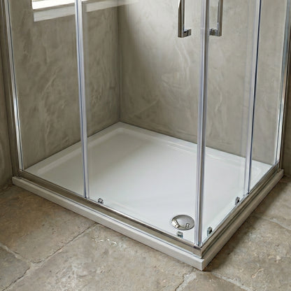 [BETR017] Premium Rectangular Shower Tray, 40mm Profile, White - Choice of Size - Silo