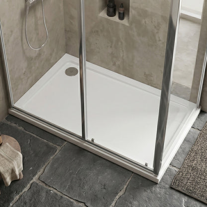 [BETR019] Premium Rectangular Shower Tray, 40mm Profile, White - Choice of Size - Silo