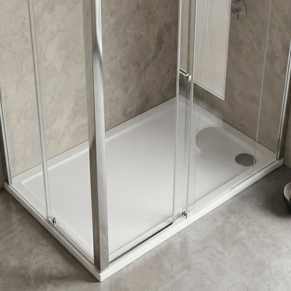 [BETR023] Premium Rectangular Shower Tray, 40mm Profile, White - Choice of Size - Silo