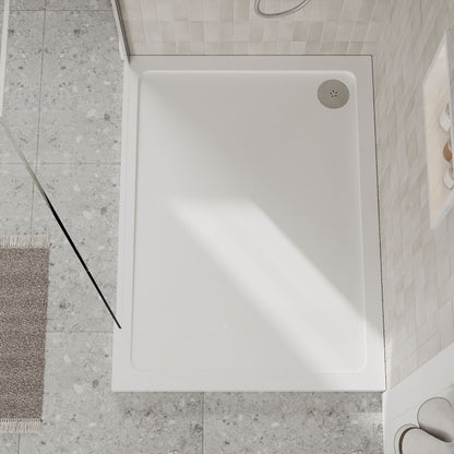 [BETR024] Balterley Shower Tray Modern Rectangular 40mm Profile Slimline, White or Grey - Multiple Sizes Available - Lifestyle 1