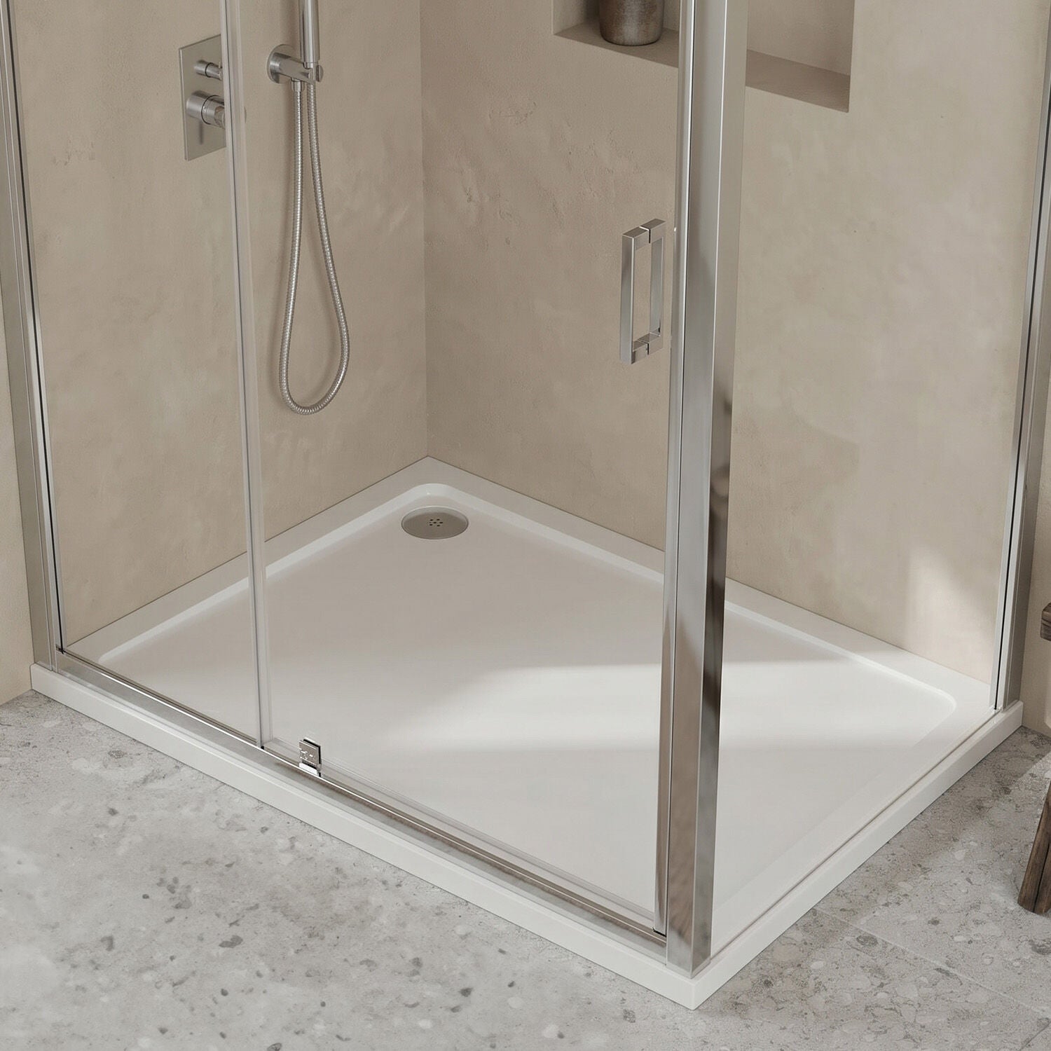 [BETR024] Premium Rectangular Shower Tray, 40mm Profile, White - Choice of Size - Silo