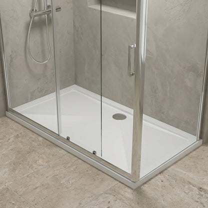 [BETR025] Premium Rectangular Shower Tray, 40mm Profile, White - Choice of Size - Silo