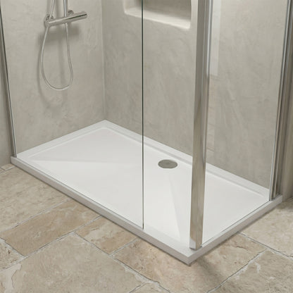 [BETR032] Premium Rectangular Shower Tray, 40mm Profile, White - Choice of Size - Silo