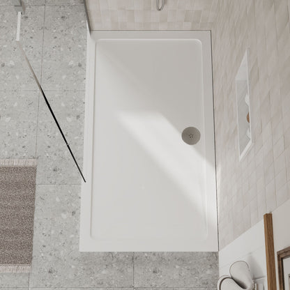 [BETR033] Balterley Shower Tray Modern Rectangular 40mm Profile Slimline, White or Grey - Multiple Sizes Available - Lifestyle 1