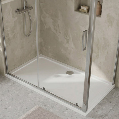 [BETR033] Premium Rectangular Shower Tray, 40mm Profile, White - Choice of Size - Silo