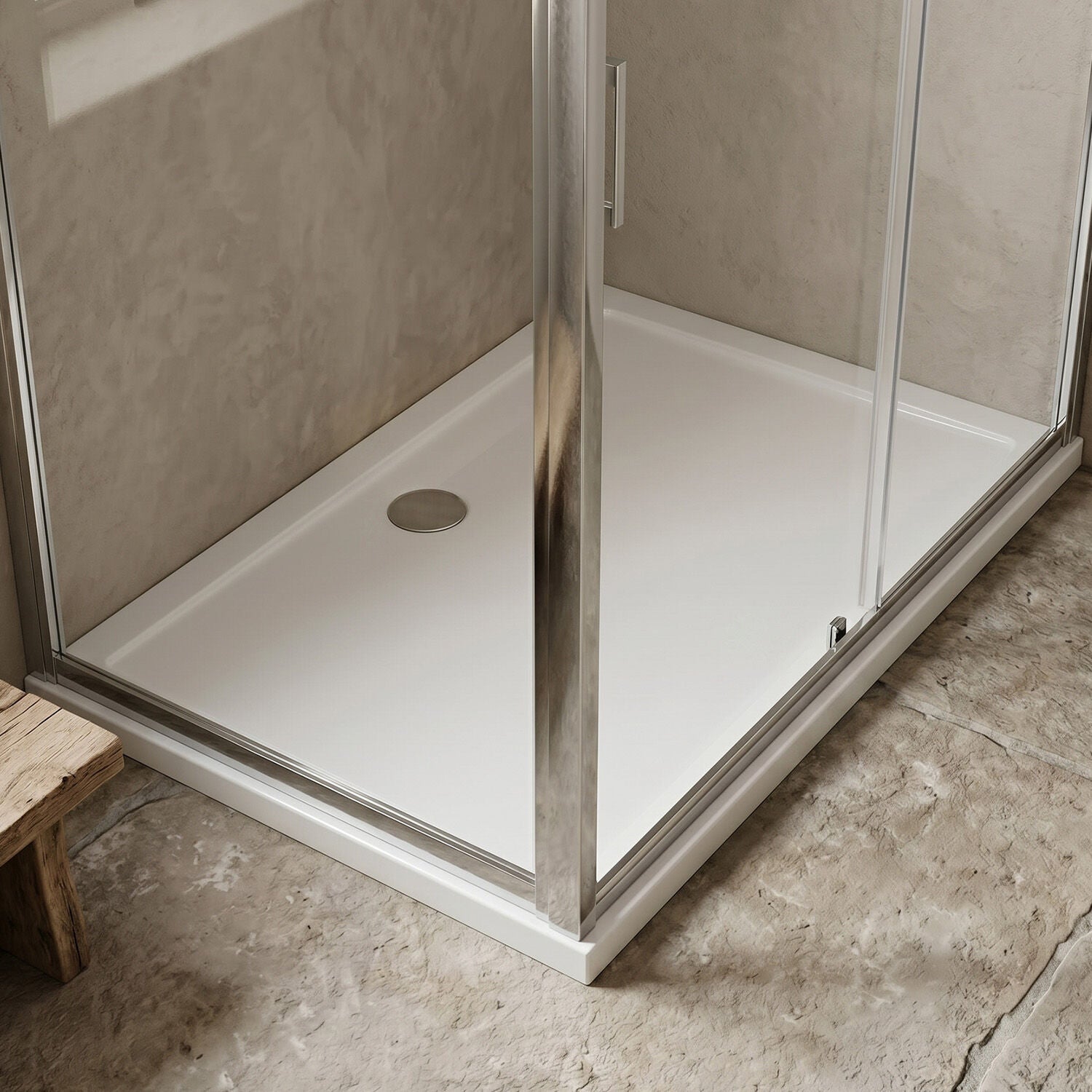 [BETR034] Premium Rectangular Shower Tray, 40mm Profile, White - Choice of Size - Silo