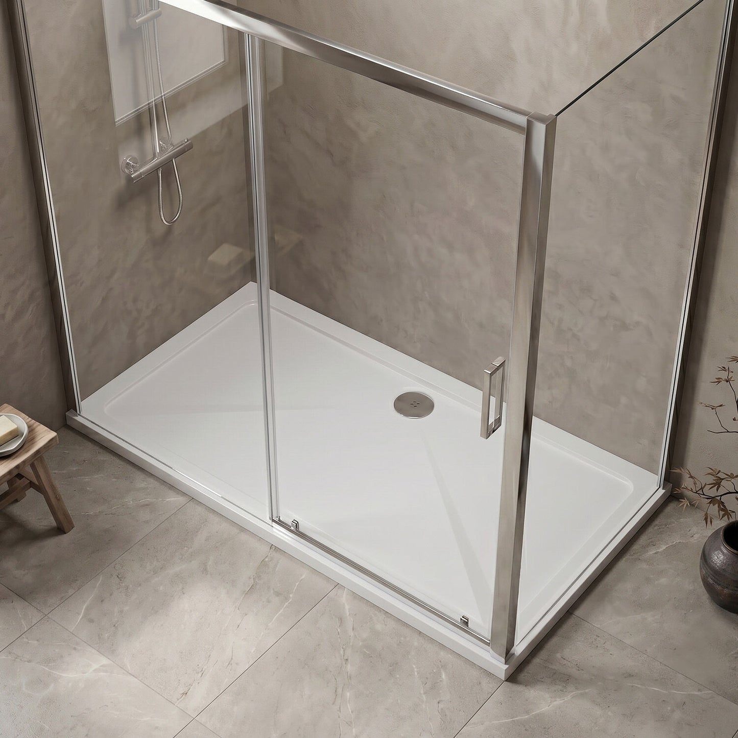[BETR042] Premium Rectangular Shower Tray, 40mm Profile, White - Choice of Size - Silo